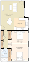 Two Bedroom One Bath
